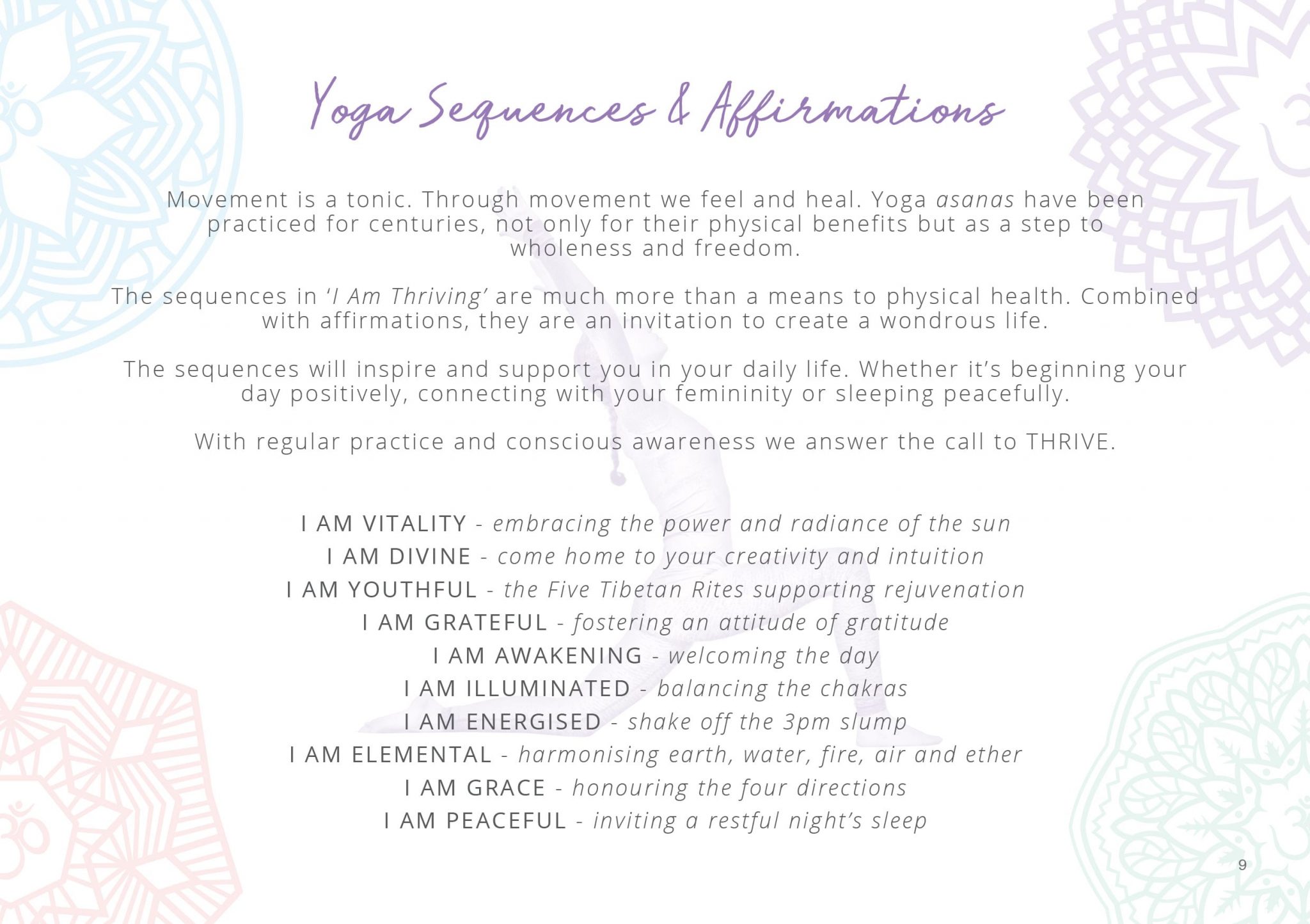 Yoga & Affirmations Guide – Thrive in Light